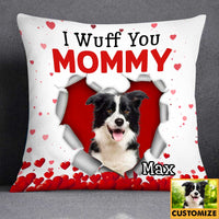 Personalized Photo Dog Valentine Heart Pillow JR72 95O34 thumb 1