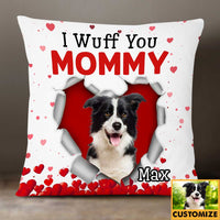 Personalized Photo Dog Valentine Heart Pillow JR72 95O34 thumb 1