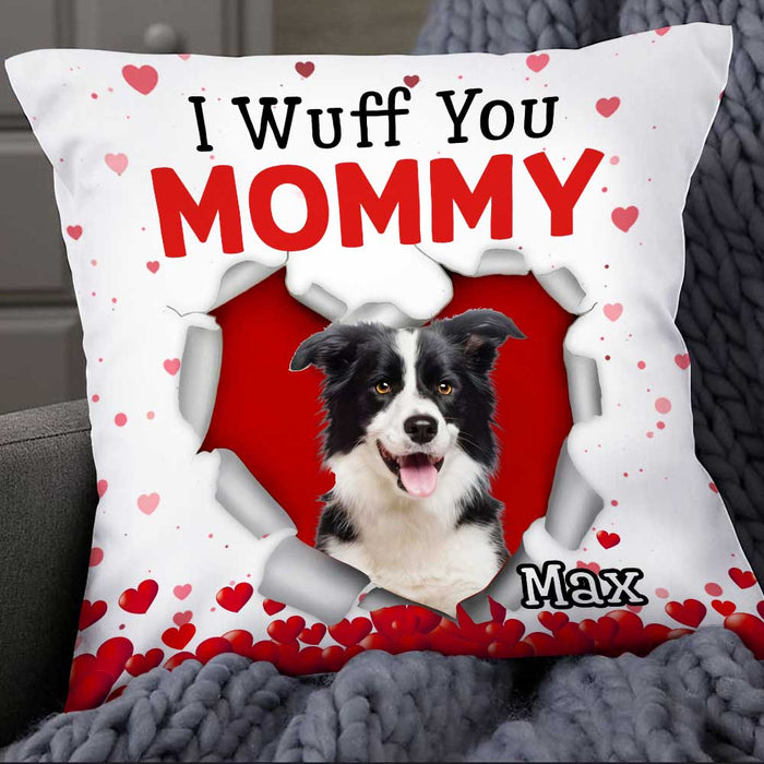Personalized Photo Dog Valentine Heart Pillow JR72 95O34 1