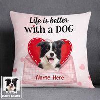 Personalized Dog Valentine Pillow JR76 23O58 thumb 1