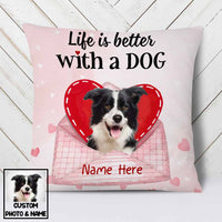 Personalized Dog Valentine Pillow JR76 23O58 thumb 1