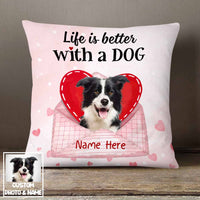 Personalized Dog Valentine Pillow JR76 23O58 thumb 1