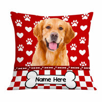 Personalized Photo Dog Valentine Pillow JR73 95O58 thumb 1
