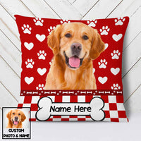 Personalized Photo Dog Valentine Pillow JR73 95O58 thumb 1