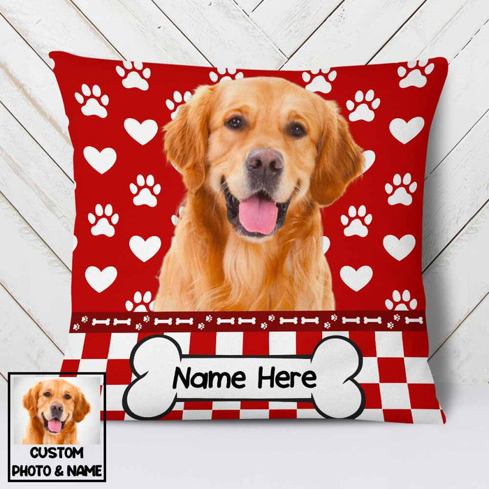 Personalized Photo Dog Valentine Pillow JR73 95O58 1