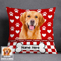 Personalized Photo Dog Valentine Pillow JR73 95O58 thumb 1