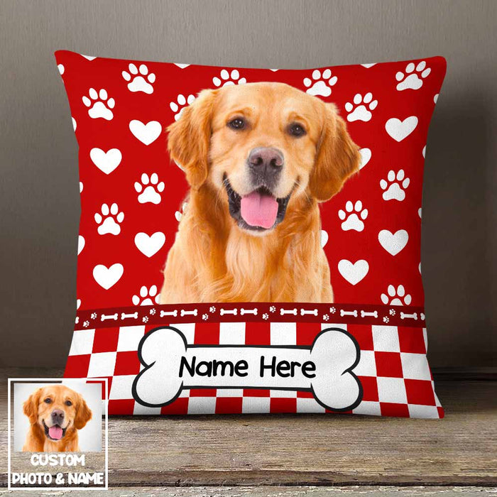 Personalized Photo Dog Valentine Pillow JR73 95O58 1