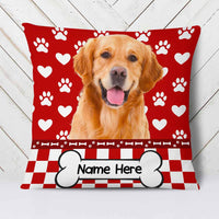 Personalized Photo Dog Valentine Pillow JR73 95O58 thumb 1