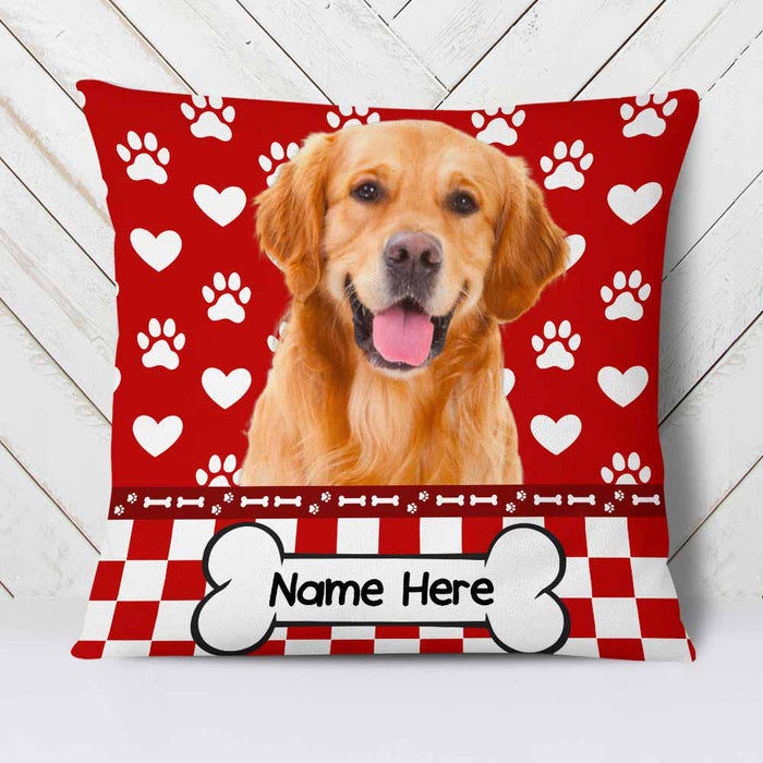 Personalized Photo Dog Valentine Pillow JR73 95O58 1
