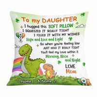 Personalized Dinosaur Patrick's Day Daughter Pillow JR74 95O58 thumb 1