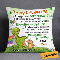 Personalized Dinosaur Patrick's Day Daughter Pillow JR74 95O58 thumb 1