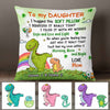 Personalized Dinosaur Patrick's Day Daughter Pillow JR74 95O58 1