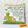 Personalized Dinosaur Patrick's Day Daughter Pillow JR74 95O58 1