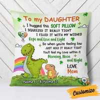 Personalized Dinosaur Patrick's Day Daughter Pillow JR74 95O58 thumb 1