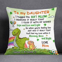 Personalized Dinosaur Patrick's Day Daughter Pillow JR74 95O58 thumb 1
