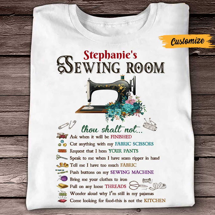 Personalized Sewing Room Rules T Shirt DB149 81O47 1