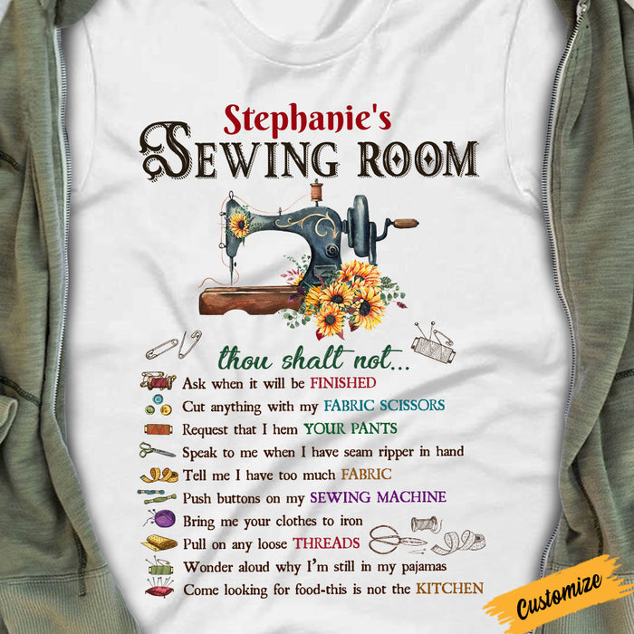 Personalized Sewing Room Rules T Shirt DB149 81O47 1