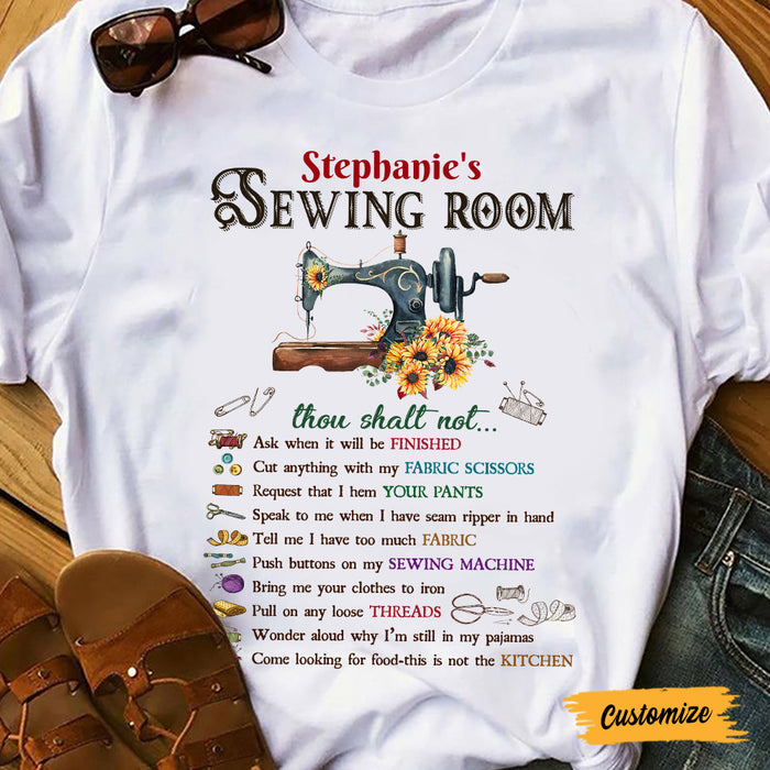 Personalized Sewing Room Rules T Shirt DB149 81O47 1