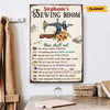 Personalized Indoor Decor Sewing Room Rules Poster JR38 81O47 1