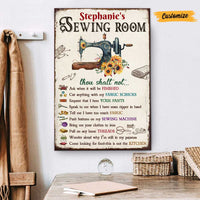 Personalized Indoor Decor Sewing Room Rules Poster JR38 81O47 thumb 1