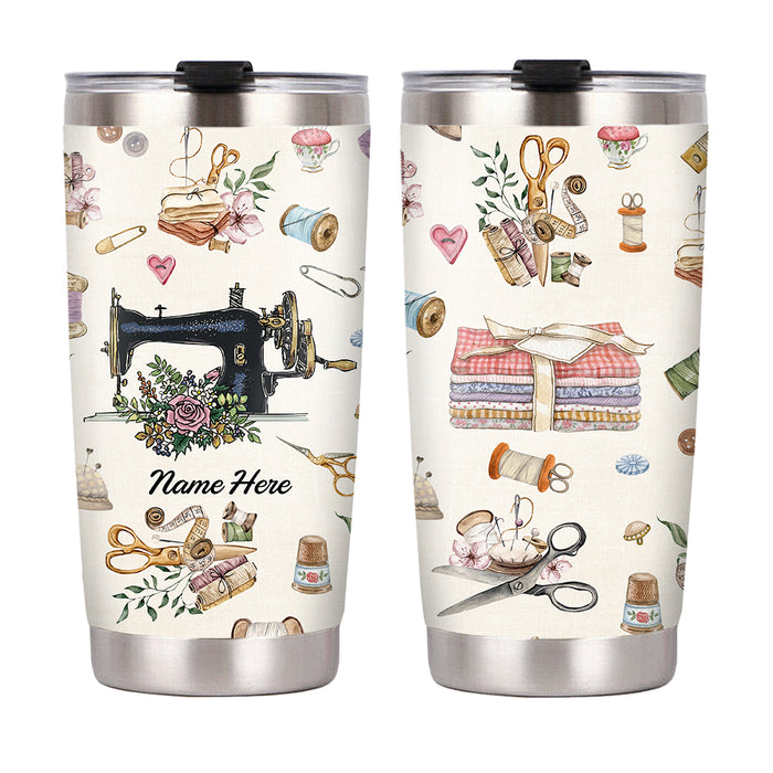 Personalized Sewing Therapy Steel Tumbler JR65 81O47 1