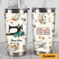 Personalized Sewing Therapy Steel Tumbler JR65 81O47 thumb 1