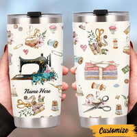 Personalized Sewing Therapy Steel Tumbler JR65 81O47 thumb 1