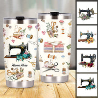 Personalized Sewing Therapy Steel Tumbler JR65 81O47 thumb 1