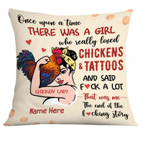Personalized Chicken Lady Pillow JR62 24O32 thumb 1