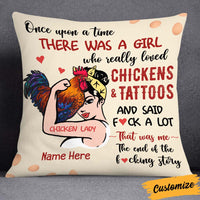 Personalized Chicken Lady Pillow JR62 24O32 thumb 1