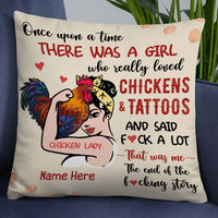Personalized Chicken Lady Pillow JR62 24O32 thumb 1