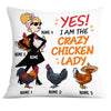 Personalized Crazy Chicken Lady Pillow JR613 24O32 1