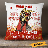 Personalized Chicken Girl Beauty And Grace Pillow JR75 95O23 thumb 1