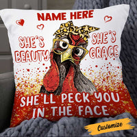 Personalized Chicken Girl Beauty And Grace Pillow JR75 95O23 thumb 1
