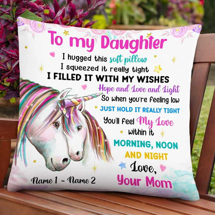 Personalized Daughter Unicorn Pillow JR63 24O47 1