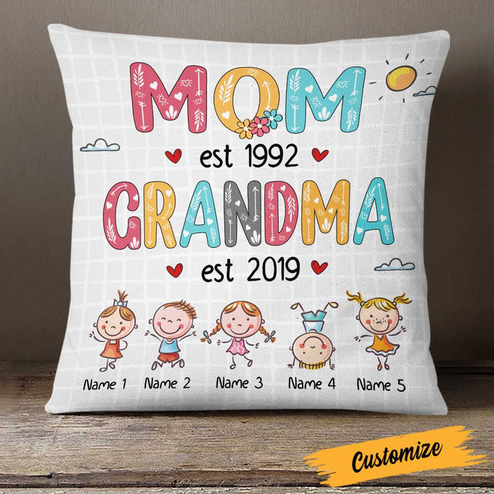 Personalized Love Mom Grandma Pillow JR73 24O23 1