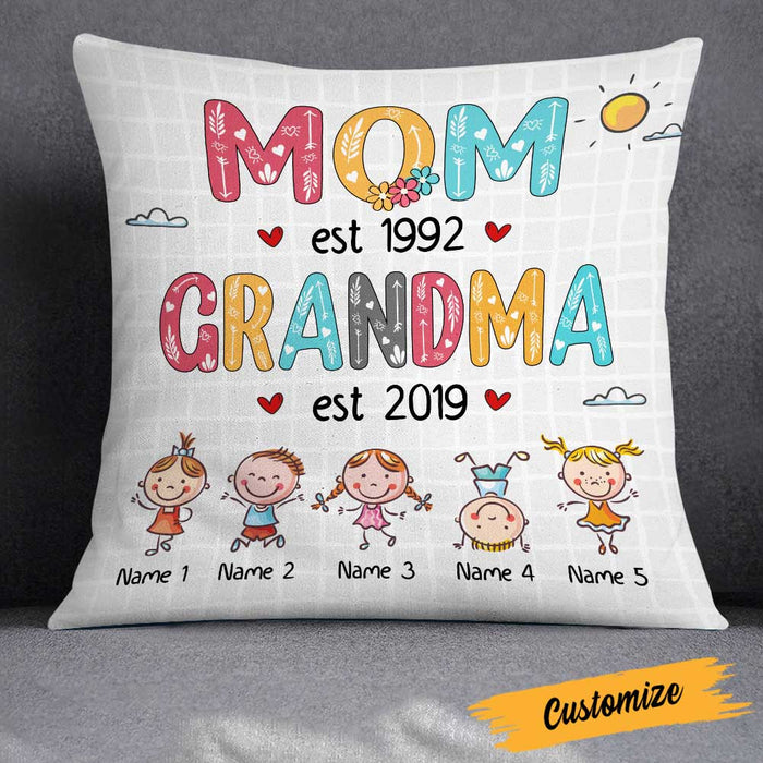 Personalized Love Mom Grandma Pillow JR73 24O23 1