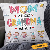 Personalized Love Mom Grandma Pillow JR73 24O23 thumb 1