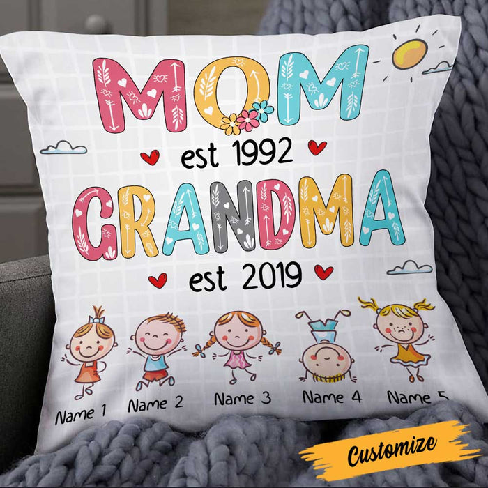 Personalized Love Mom Grandma Pillow JR73 24O23 1
