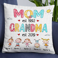Personalized Love Mom Grandma Pillow JR73 24O23 thumb 1