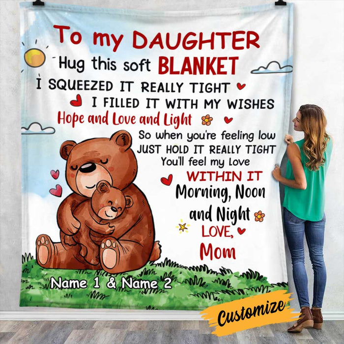 Personalized Bear Daughter Hug This Blanket DB234 95O34 1