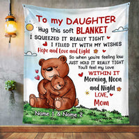 Personalized Bear Daughter Hug This Blanket DB234 95O34 thumb 1