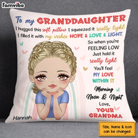 Personalized Gift For Granddaughter Hug This Pillow 24838 thumb 1
