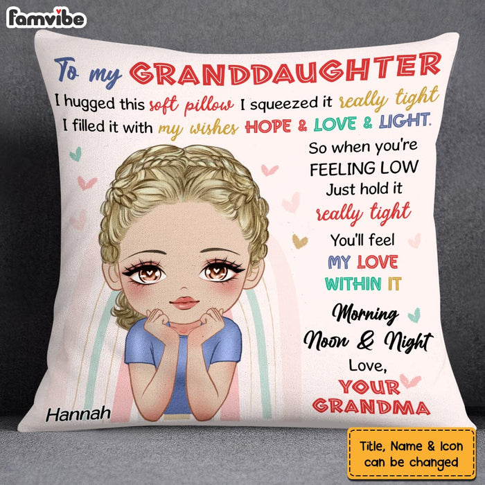 Personalized Gift For Granddaughter Hug This Pillow 24838 1