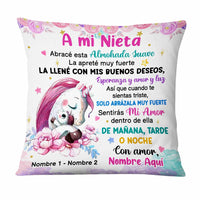 Personalized Unicorn Mom Grandma To Daughter Granddaughter Son Grandson Spanish Mamá Abuela Pillow JR71 24O47 thumb 1