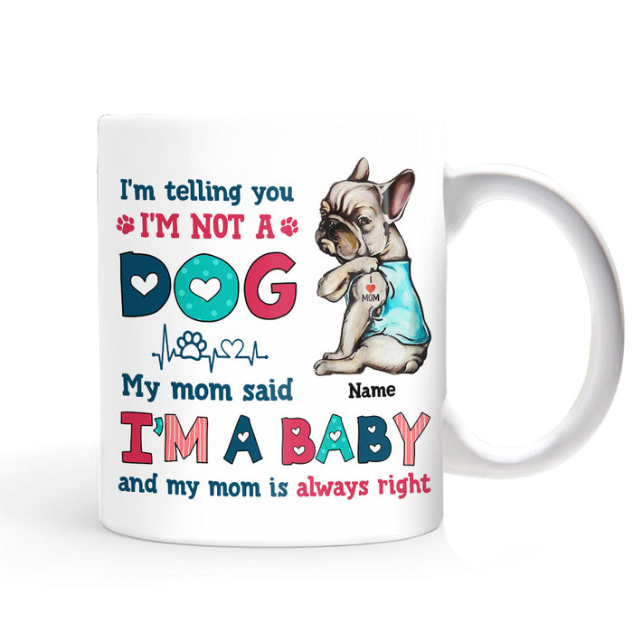 Personalized Dog Mom Baby Mug DB12 81O53 1