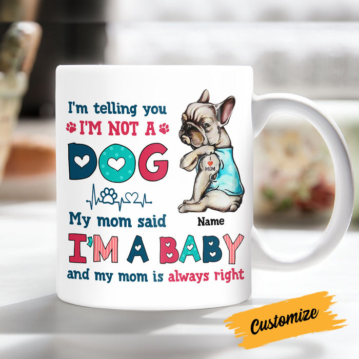 Personalized Dog Mom Baby Mug DB12 81O53 1