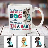 Personalized Dog Mom Baby Mug DB12 81O53 thumb 1