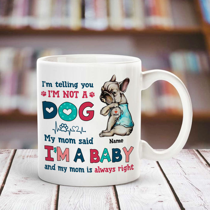Personalized Dog Mom Baby Mug DB12 81O53 1