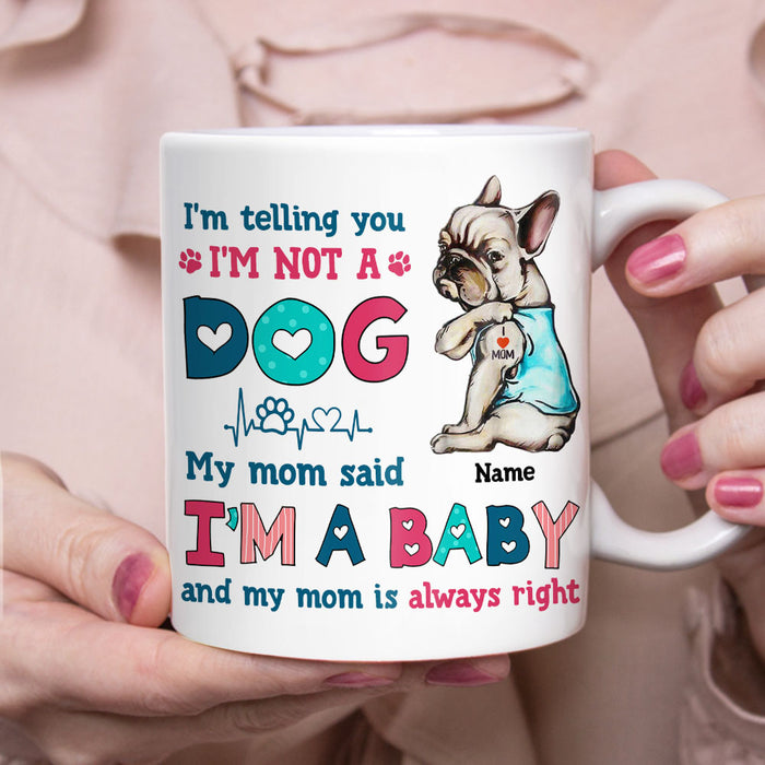 Personalized Dog Mom Baby Mug DB12 81O53 1
